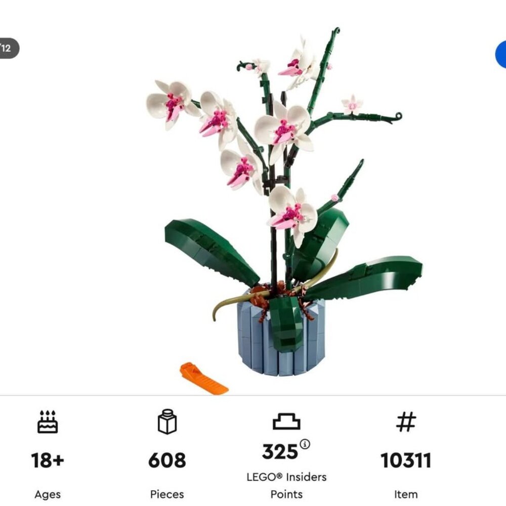 Lego Orchid - The botanical collection -- assembled and displayed